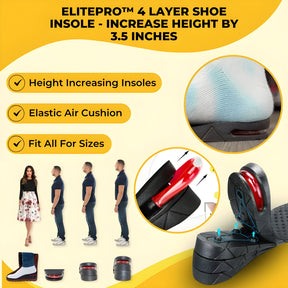 ElitePro™ Height Boost Insoles | Ultra Comfort 4-Layer Cushion